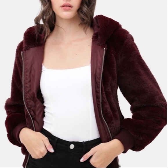 Faux Fur Hooded Teddy Jacket - Picture 3 of 10